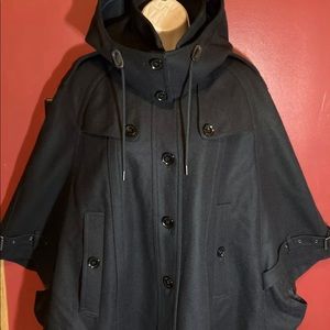 BURBERRY BRIT Removable Hooded Button Cape Women’s UK Sz 14/US Sz 12~GORGEOUS!!!